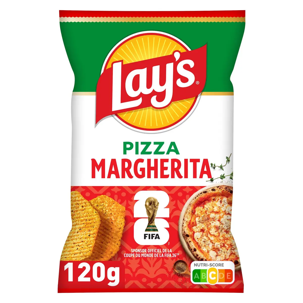 Chips saveur pizza 120 g