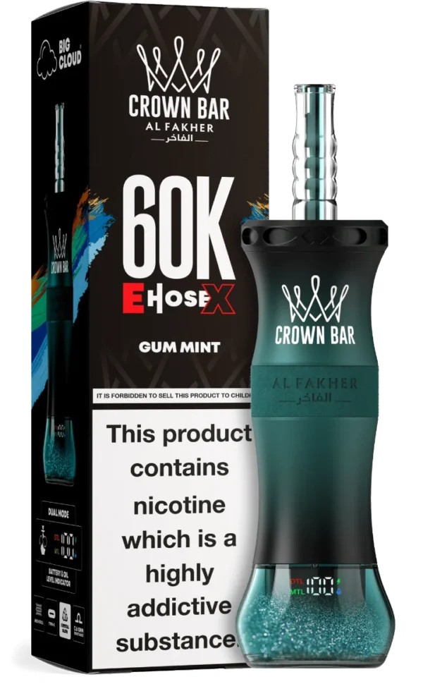 Crown Bar Al Fakher CloudX 60000 puffs Gum Mint