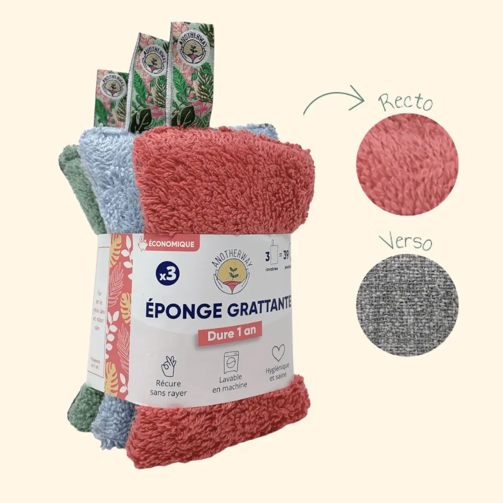 Éponges grattantes lot de 3