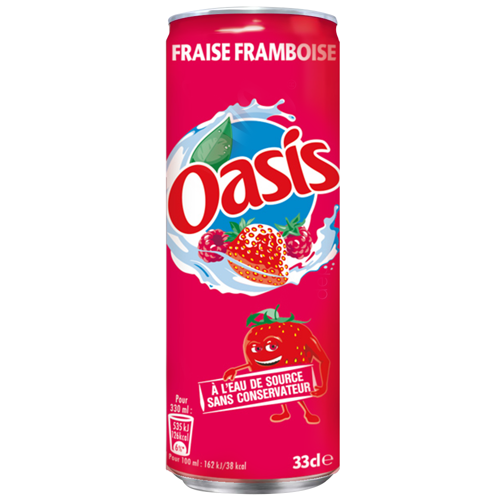 Oasis Fraise Framboise édition Spider-Man (canette)