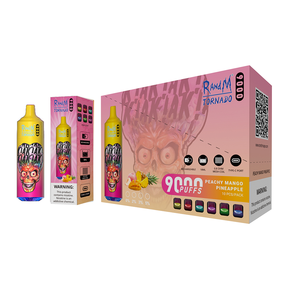 RandM Tornado 9000 puffs Peachy Mango Pineapple